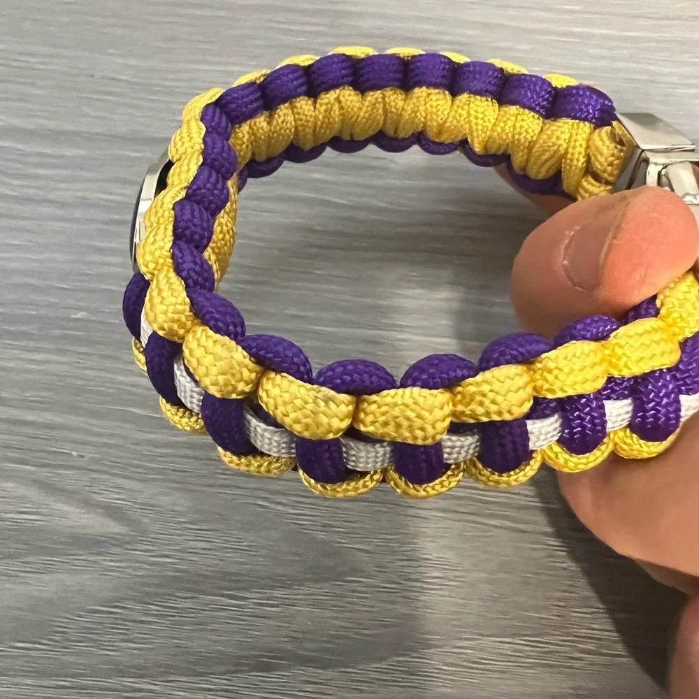 Minnesota Vikings Paracord Rope Bracelet, Handmade by Heroes, Made by Veterans